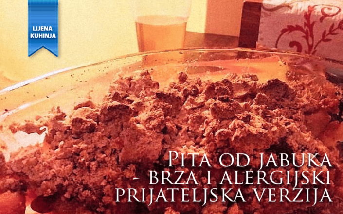 Pita od jabuka – brza i alergijski prijateljska verzija Pita od jabuka - brza i alergijski prijateljska verzija