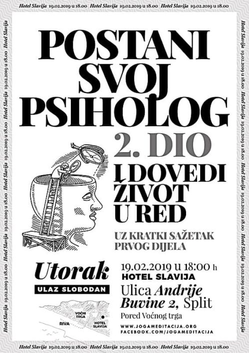 Postani svoj psiholog i dovedi život u red - 2. dio